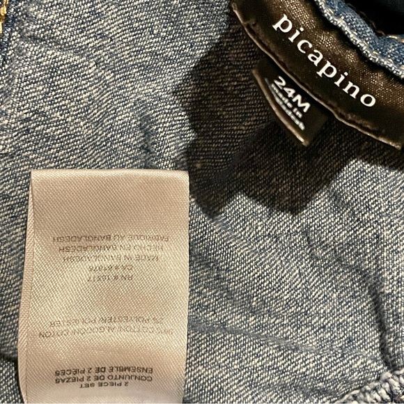 Two Piece Floral Baby Dress with Jean Jacket from Picapino 3-6 Months - Picture 7 of 7